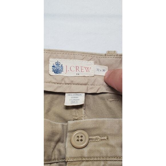 J Crew Pants Mens 32x30 Khaki Tan The Sutton Straight Leg Flat Front Chino Ca14 - Picture 5 of 6
